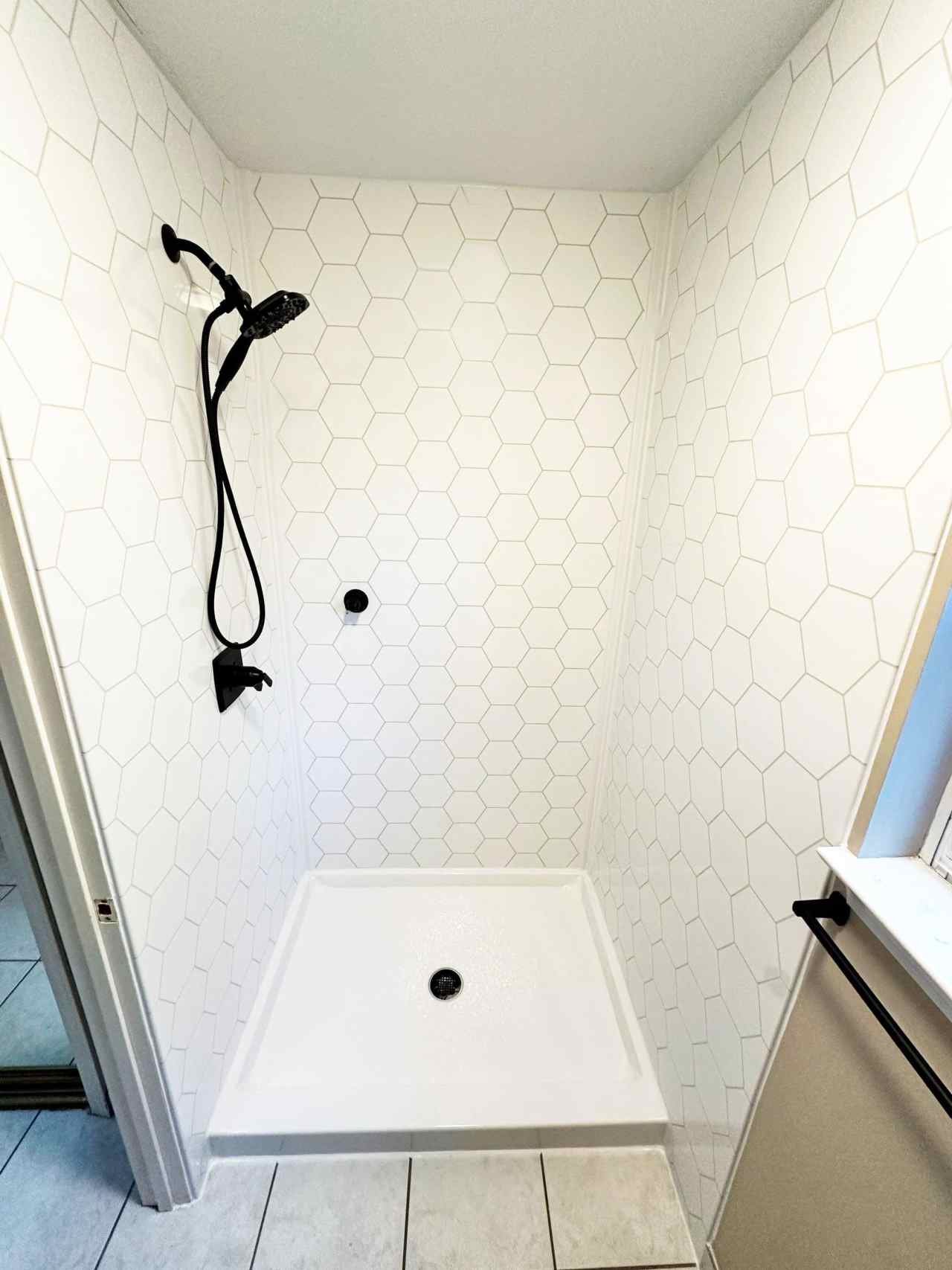 Hexagon Tile Shower – Reveal Hexagon Tile Shower - Reveal