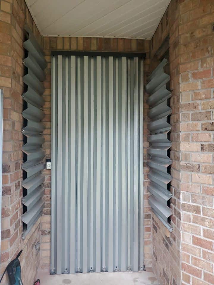 Hurricane Protection Shutters 5 three metal hurricane shutters