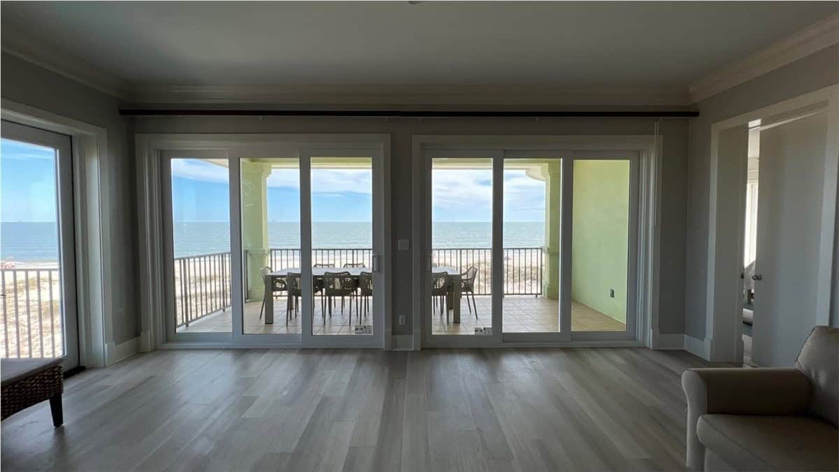 Sliding Patio Doors 7 two sets of sliding patio doors overlooking ocean