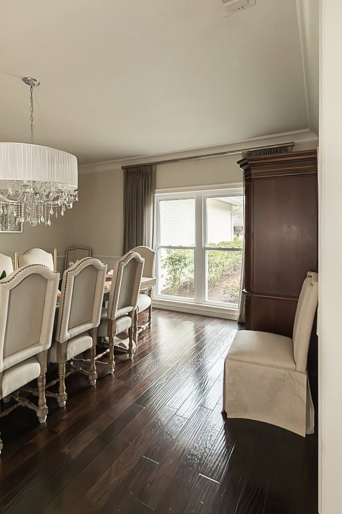 Hometown-job-2-Web-30 Dining room with large new double hung windows installed by Hometown Contractors, Inc.