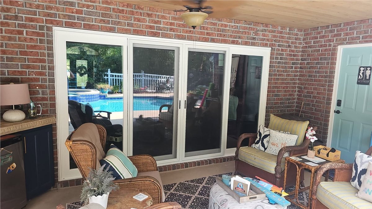 Patio Doors All new sliding patio doors installed in home by Hometown Contractors, Inc.