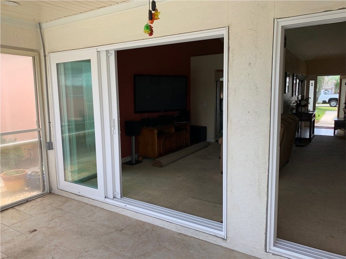 Sliding Patio Doors 2 Custom large size sliding glass patio doors, installed in Pensacola, FL, by HTC Pros.