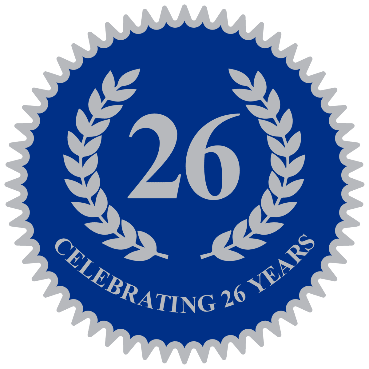 26 Years Badge - Blue