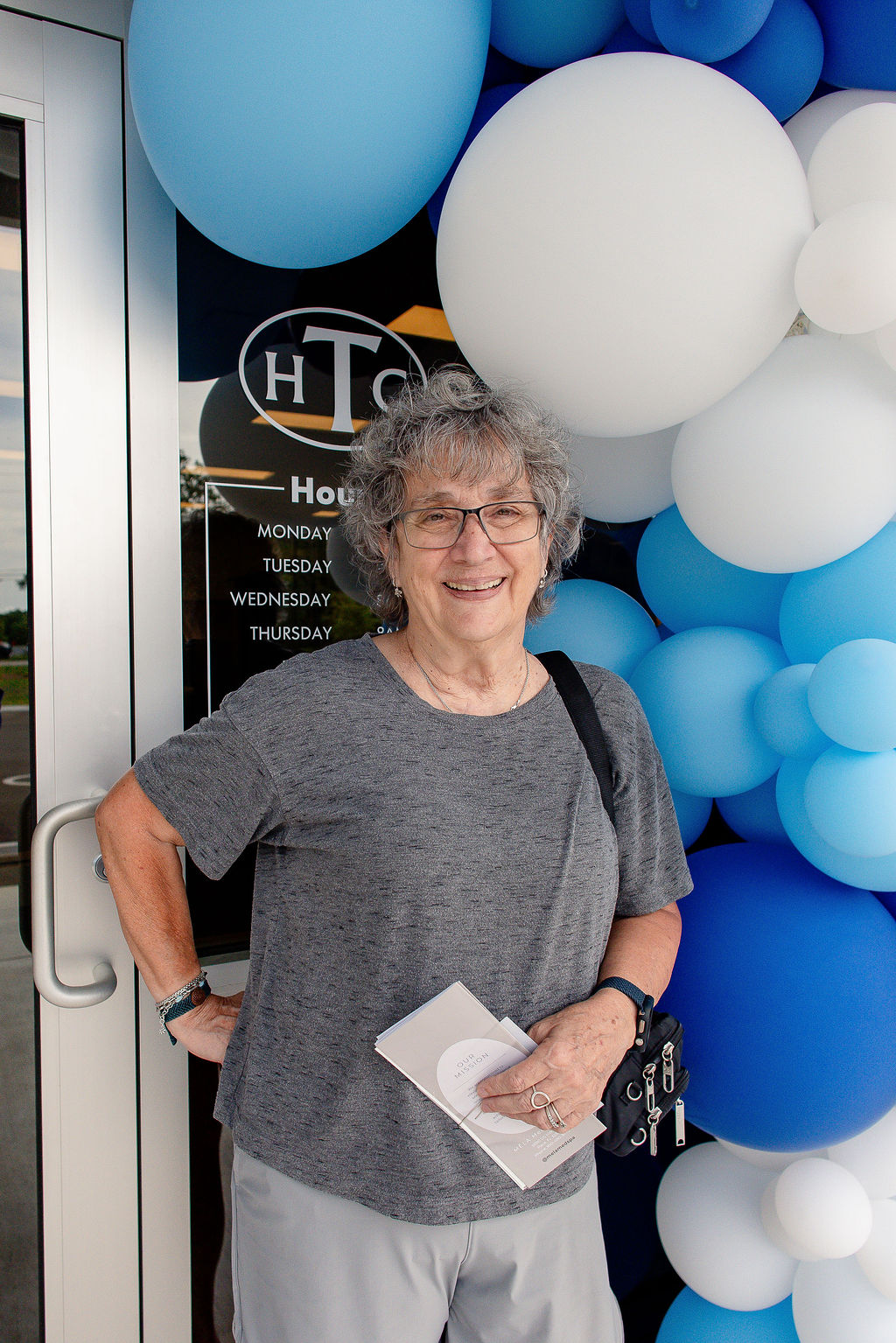 Door prize winner at Hometown Contractors grand opening event