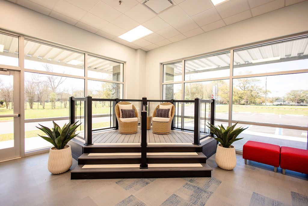 LatashaCarrawayPhotographySHOWROOM-5930 deck display inside Hometown Contractors showroom