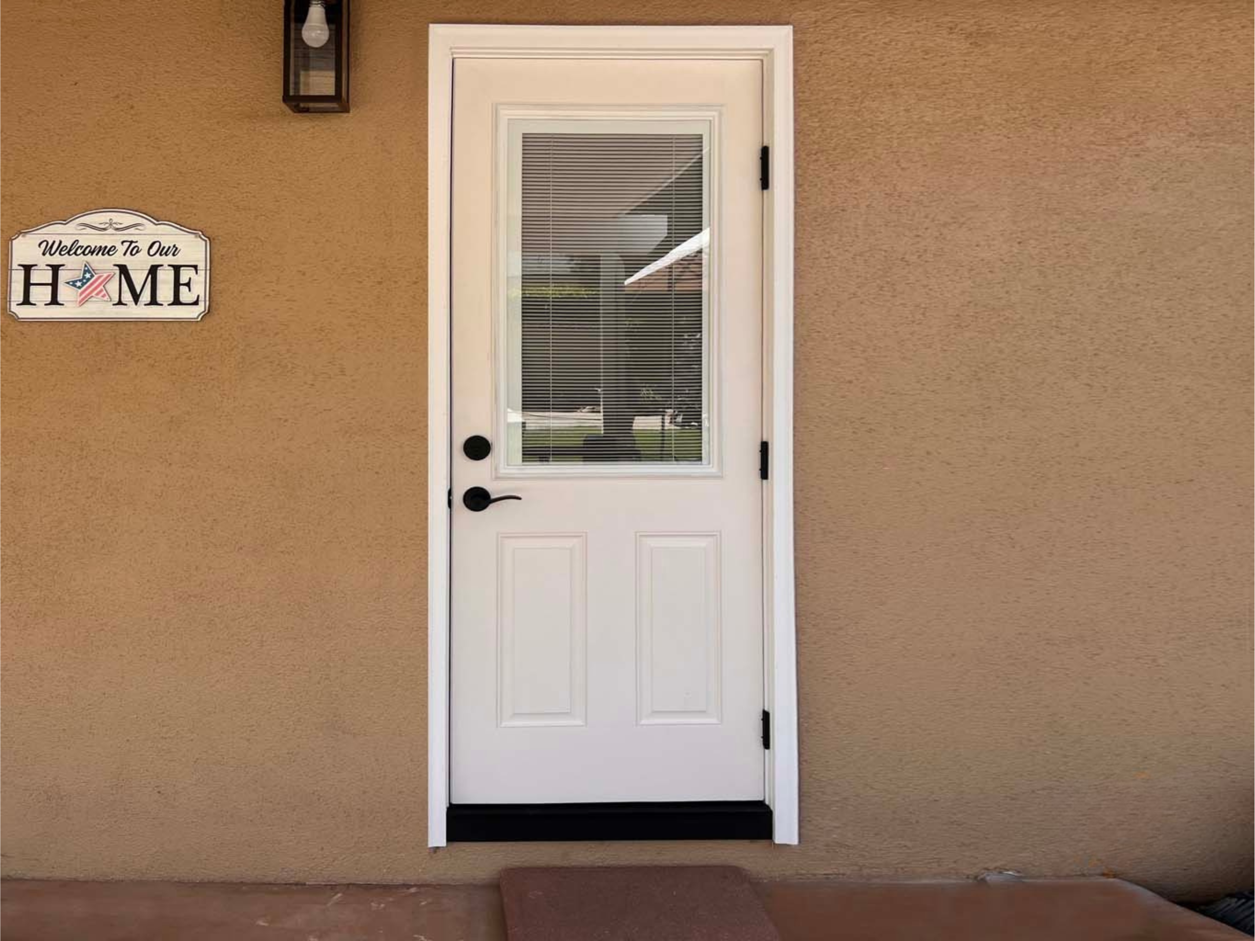 new exterior door with window