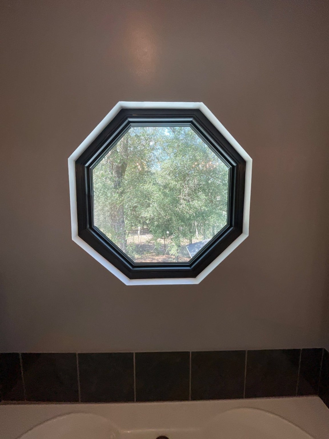 Gallery Specialty Bathroom Window Octagonal bathroom specialty window overlooking forest